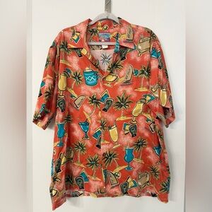 Joe Kealoha’s by Reyn Spooner Sz Large Hawaiian Cocktail Tiki Aloha Island shirt
